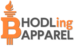 bitcoin holding apparel logo